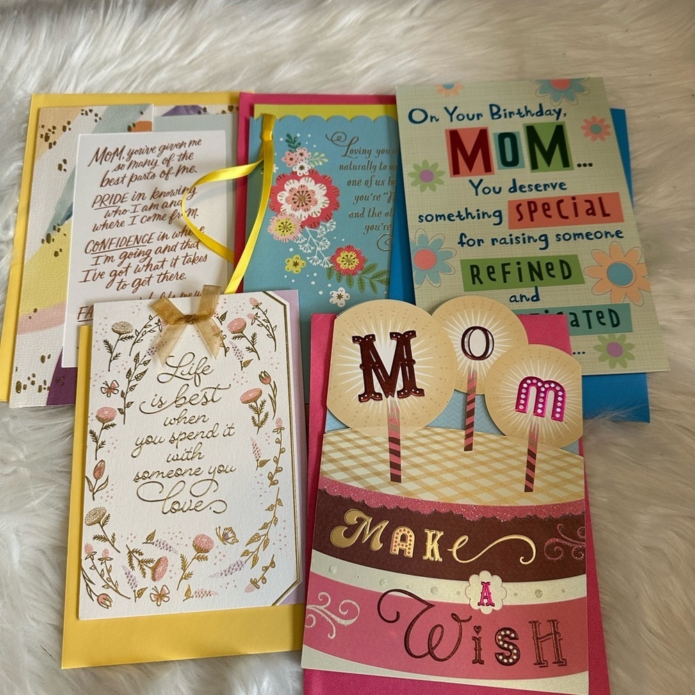 🩵5/$8 Colorful Mother's birthday Greeting Cards